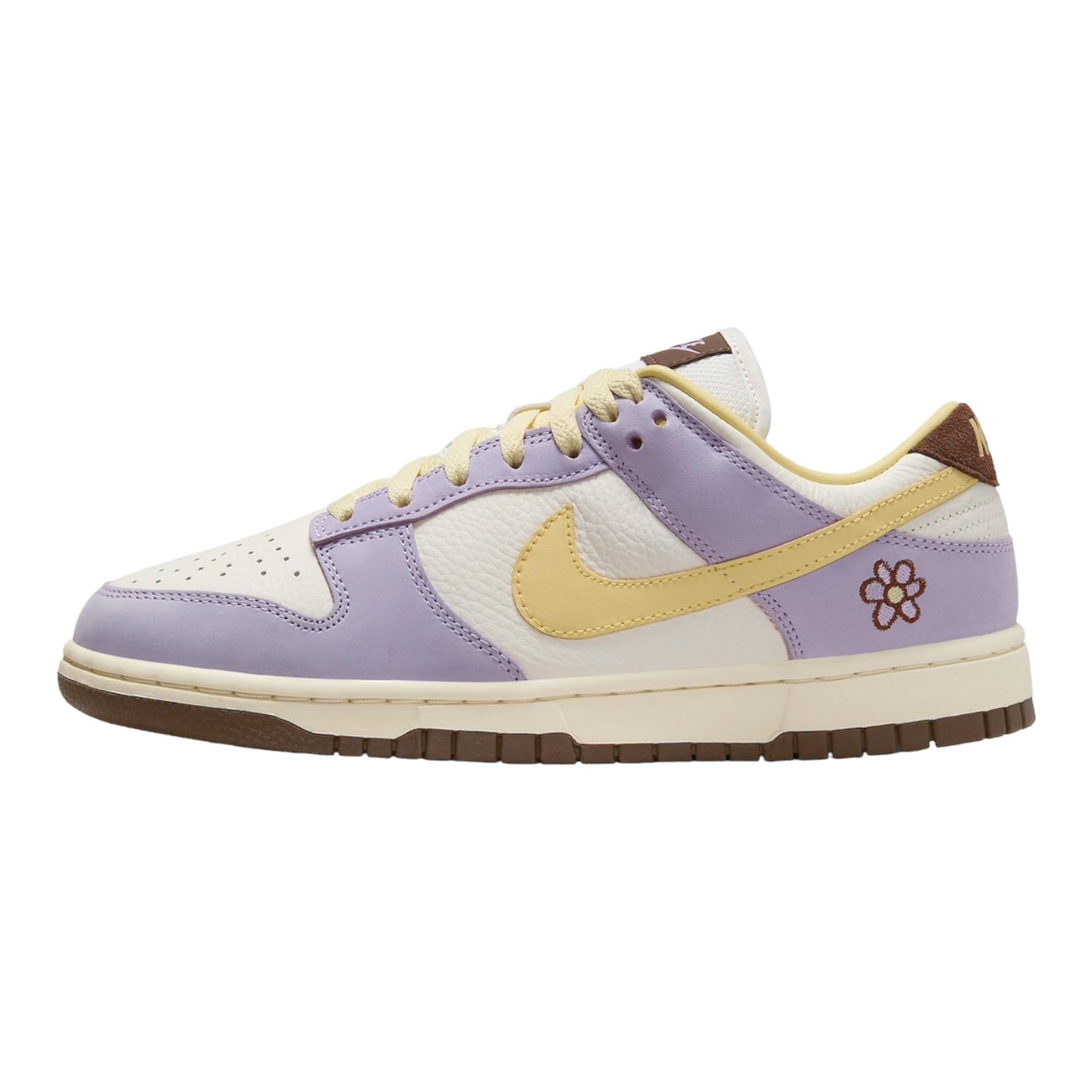 Nike W Dunk Low, Women's Basketball Shoe, Lilac Bloom Soft Yellow Sail, 11 US Image
