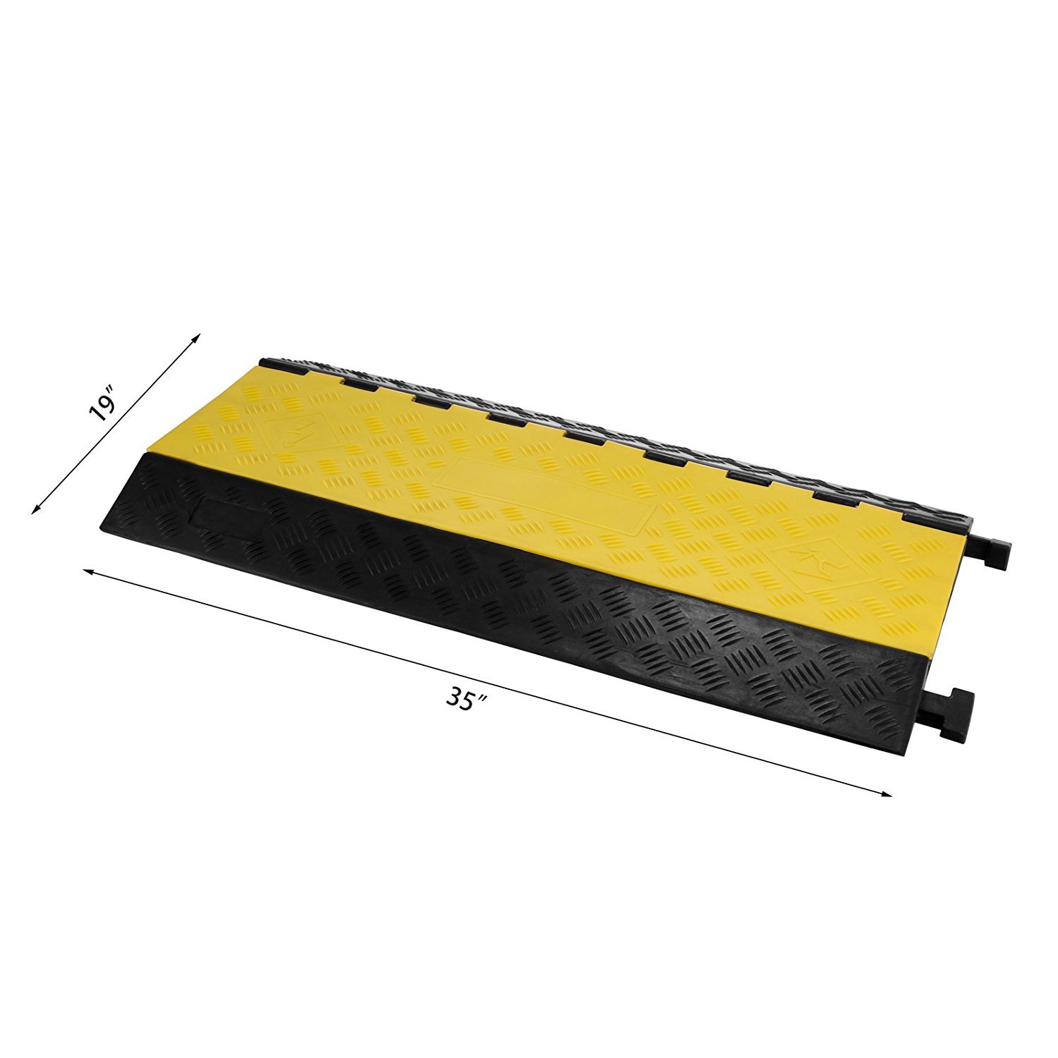 Happybuy 5 Channel Cable Protectors Extreme Rubber Cable Ramps 18000lbs