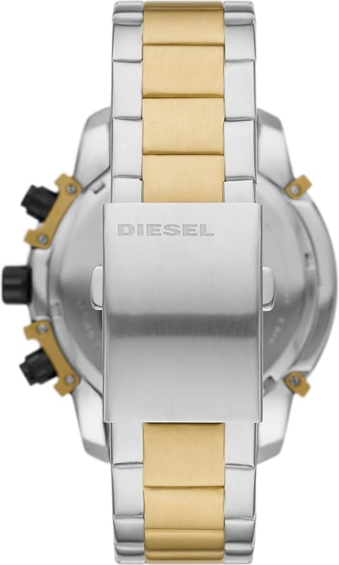 Herrenuhr Griffed, Chronographenwerk, 48mm dreifarbiges Edelstahlgehäuse mit Edelstahlarmband, DZ4577