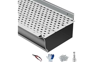LALFPET Heavy Duty Aluminum Gutter Guard – 6 Inch x 104ft Leaf Filter Mesh Cover – DIY Debris Protection for Roof & Rain Gutt