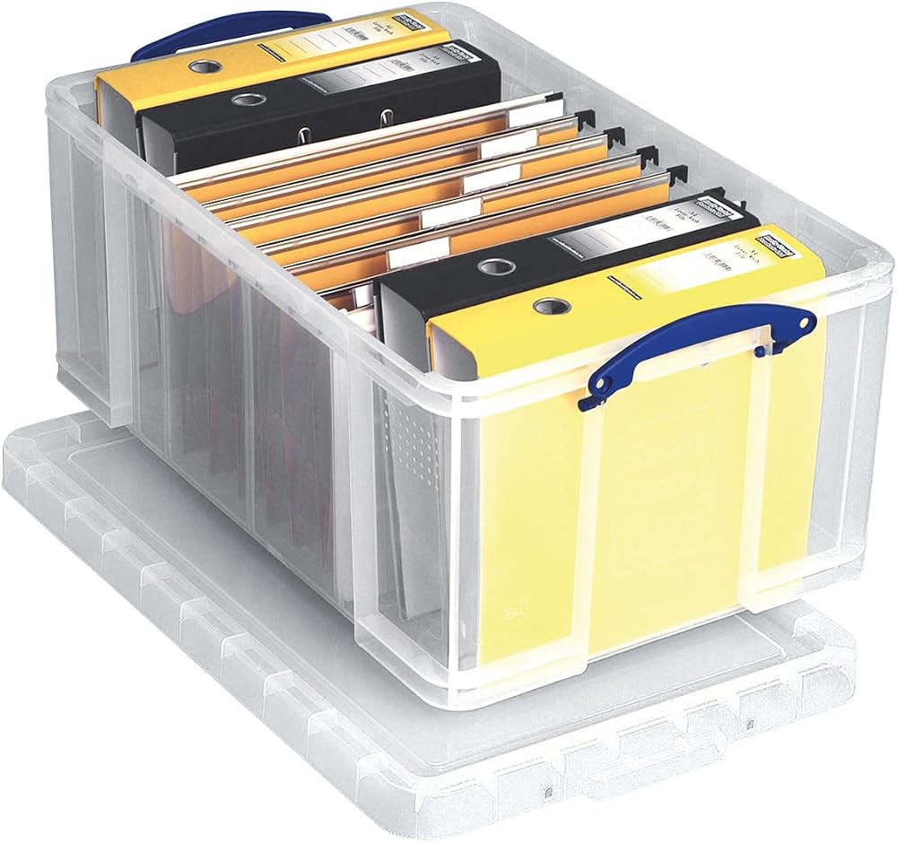 Really Useful Box 64 Litre Clear Storage Box with Handles