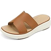 UBFEN Womens Platform Sandals Comfortable Walking Slide Soft Cushioning Footbed Casual Dressy Wedge Sandals