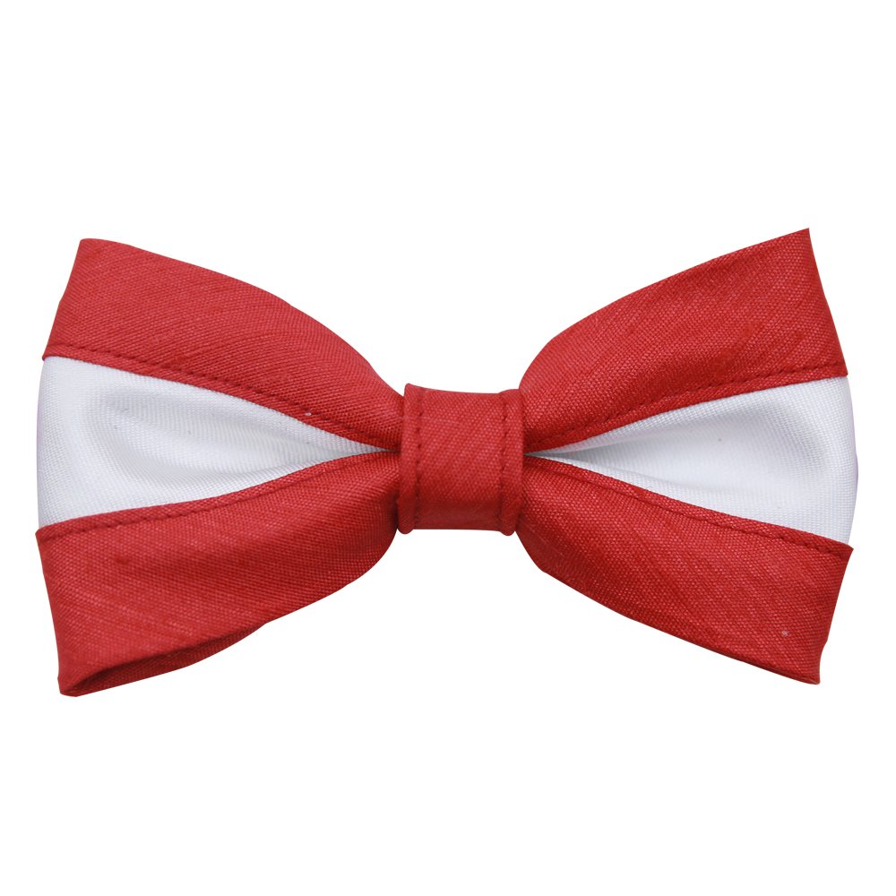 Amytong Original Pure Silk Bow Tie Wedding Fashion Party Red And