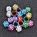 Lychee Women Dreadlocks Beads Rhinestone Hair Ring Decoration Braiding Hair Braid Cuff Clip