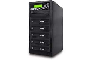 Bestduplicator DVD Duplicator Built-in BD Certified Burner (1 to 5 Target) Copier Tower Replication Recorder + Free Nero Mult