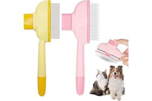 Cat brush, 2 Pack Cat Brushes for Long Haired Cats Dogs: 1* Cat Brush for Shedding, 1* Lice Comb Flea Treatment for Cats, Dog