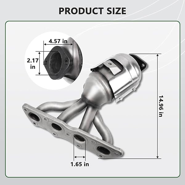 ZAIGANMA UPGRADE CATALYTIC CONVERTER W/GASKET KIT COMPATIBLE WITH 2012 2013 2014 2015 2016 2017 HYUNDAI & KIA – ACCENT, VELOSTER RIO SOUL L4 1.6L REPLACE #674 891, 285102BEF1 DIRECT-FIT(EPA COMPLIANT)