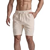 Mlgaril Men's Sweat Shorts Casual Sweatpant Shorts with Pockets Texture Elastic Waist Drawstring