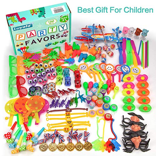Party Favors for Kids, LUYATA 166PCS Carnival Prizes for Kids Bulk Toy Assortment for Parties Treasure Box Prizes for Classroom Game