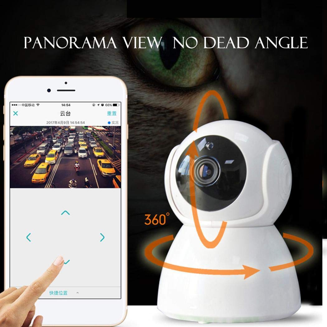 MelysEU Telecamera IP wireless di sorveglianza, 720P HD Wifi Telecamera Notturna a Infrarossi Videocamera di sorveglianza,per iOS, Android, Telecamera, bambini e animali domestici