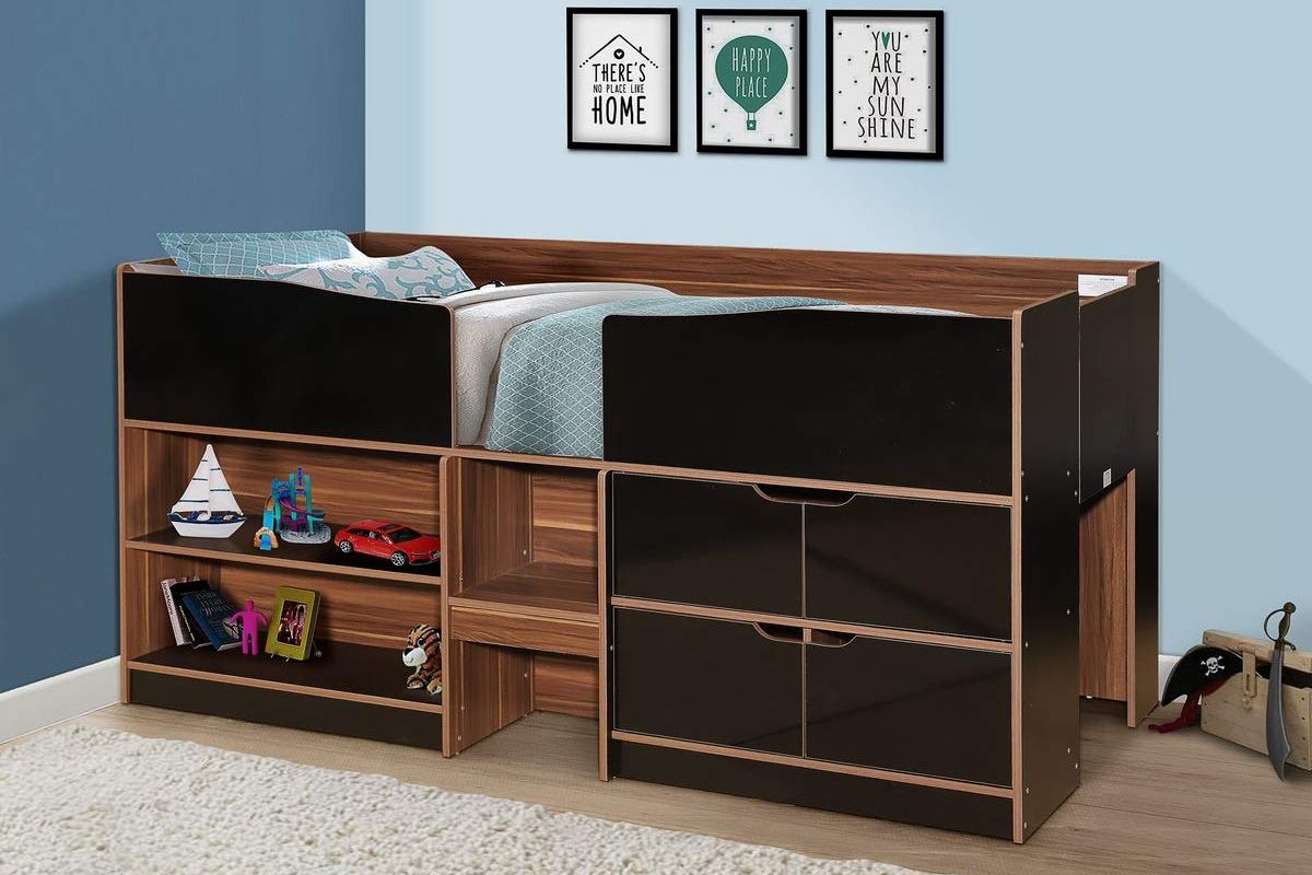 black cabin bed
