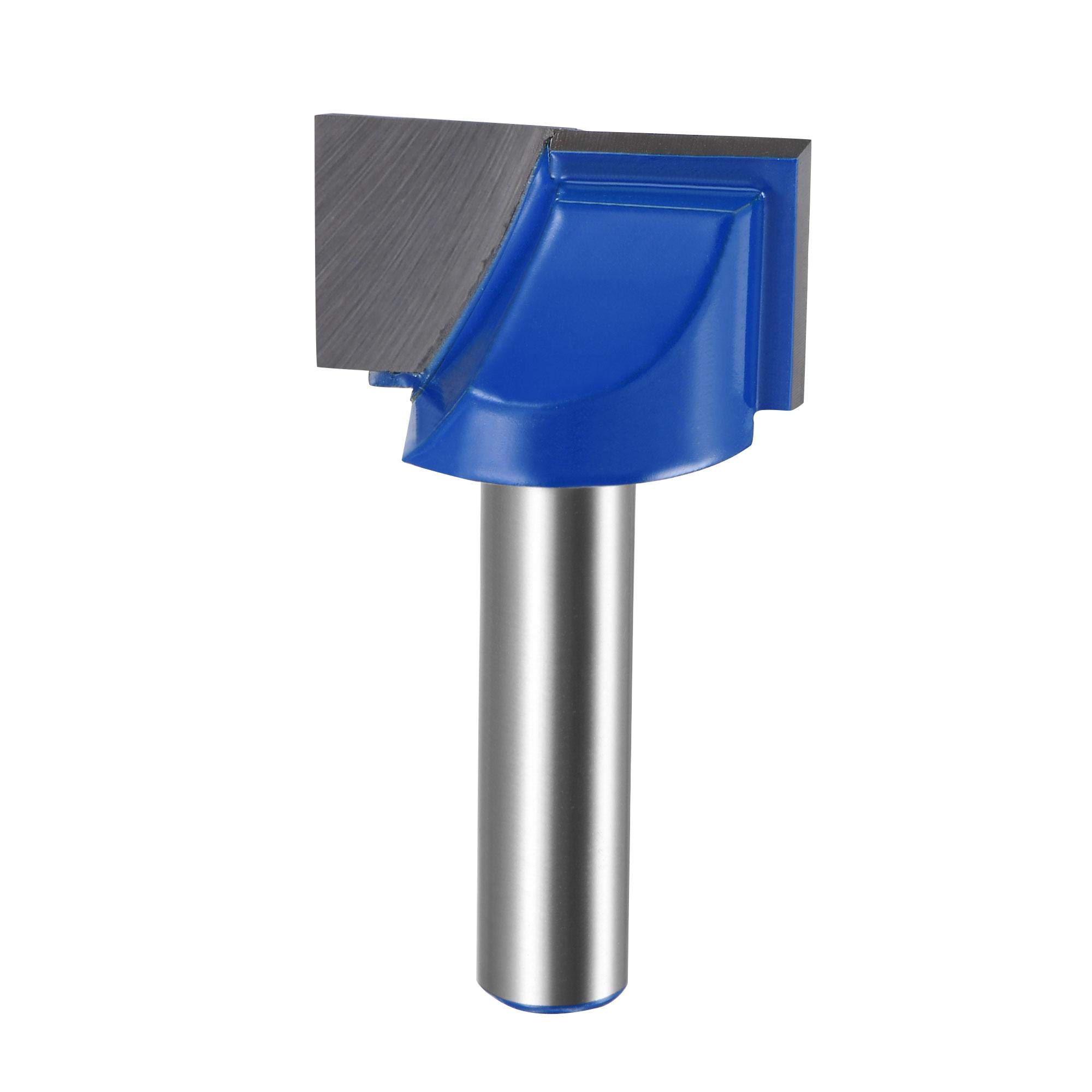 sourcing map 25mm Dia 8mm Shank Bottom Cleaning Router Bit, 2 Flutes Carbide Tipped Cutter Uncoated for Woodworking