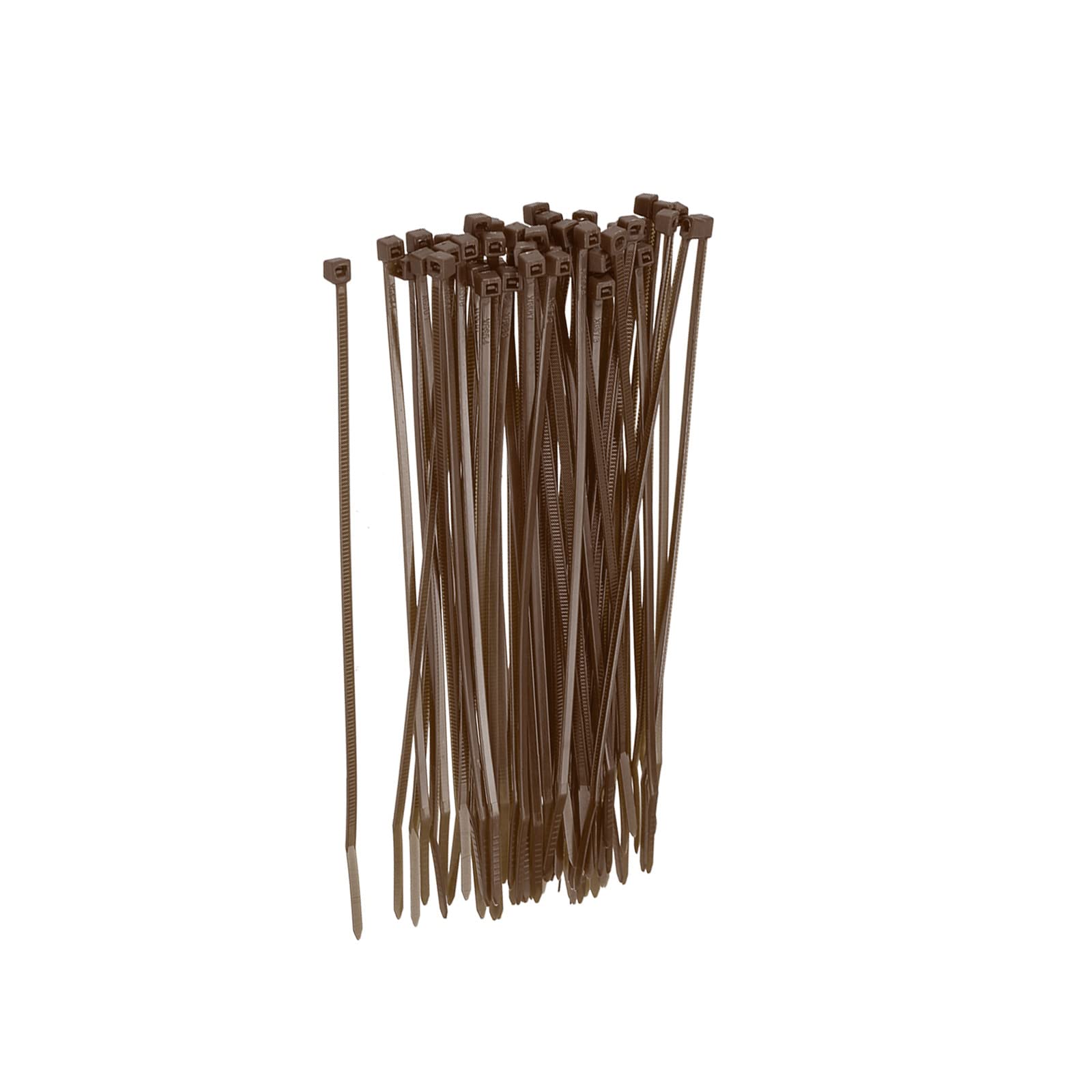 Rebower Cable Zip Ties Nylon Cable Wraps, [for Home, Garage and Daily Use] - 6x0.1 Inch/Brown / 120Pcs