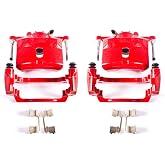 PowerStop Front Red Powder Coated Brake Caliper Pair for Acura EL 2001-05 | Honda Civic 2001-05 - High-Temp Brake Caliper Upgrade, S2658