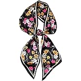 Livrerpi Silk Feeling Head Scarf Fashion Satin Hair Scarf Square Long Scarves for Women Gifts