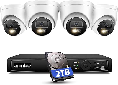ANNKE 12MP PoE CCTV System 4x 12MP Ultra HD IP Camera 2TB HDD NVR 8CH