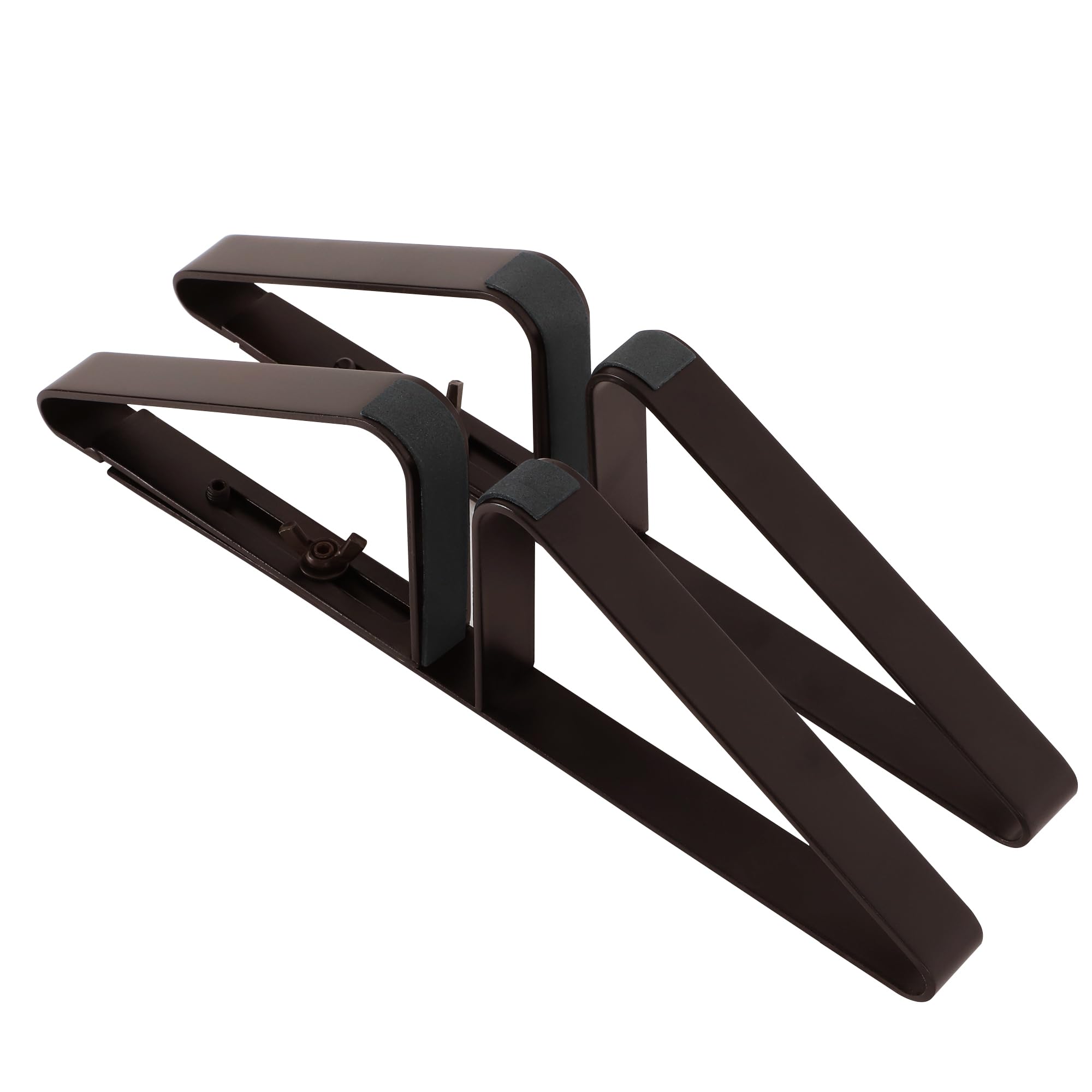 Photo 1 of PUPETPO Support Feet for Pet Gate (Updated Version), Pet Gate Metal Support Feet Set of 2 for Extra Wide Foldable Dog Gate, Easy to Install, A Pair of Safety Fence Feet for Wooden Dog Gate, Brown