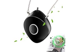 AIRDINBOR Wearable Air Necklace, Personal Air Necklace Around The Neck, Travel Size Air Necklace, Black