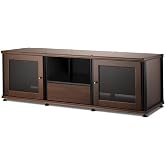 Salamander Designs Synergy 236 Triple AV Cabinet (Dark Walnut with Black Posts)