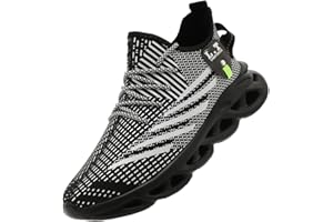 DLWKIPV Men Running Shoes Men's Tennis Shoes Lightweight Breathable Fashion Sneakers Non Slip Workout Gym Shoes for Running Black