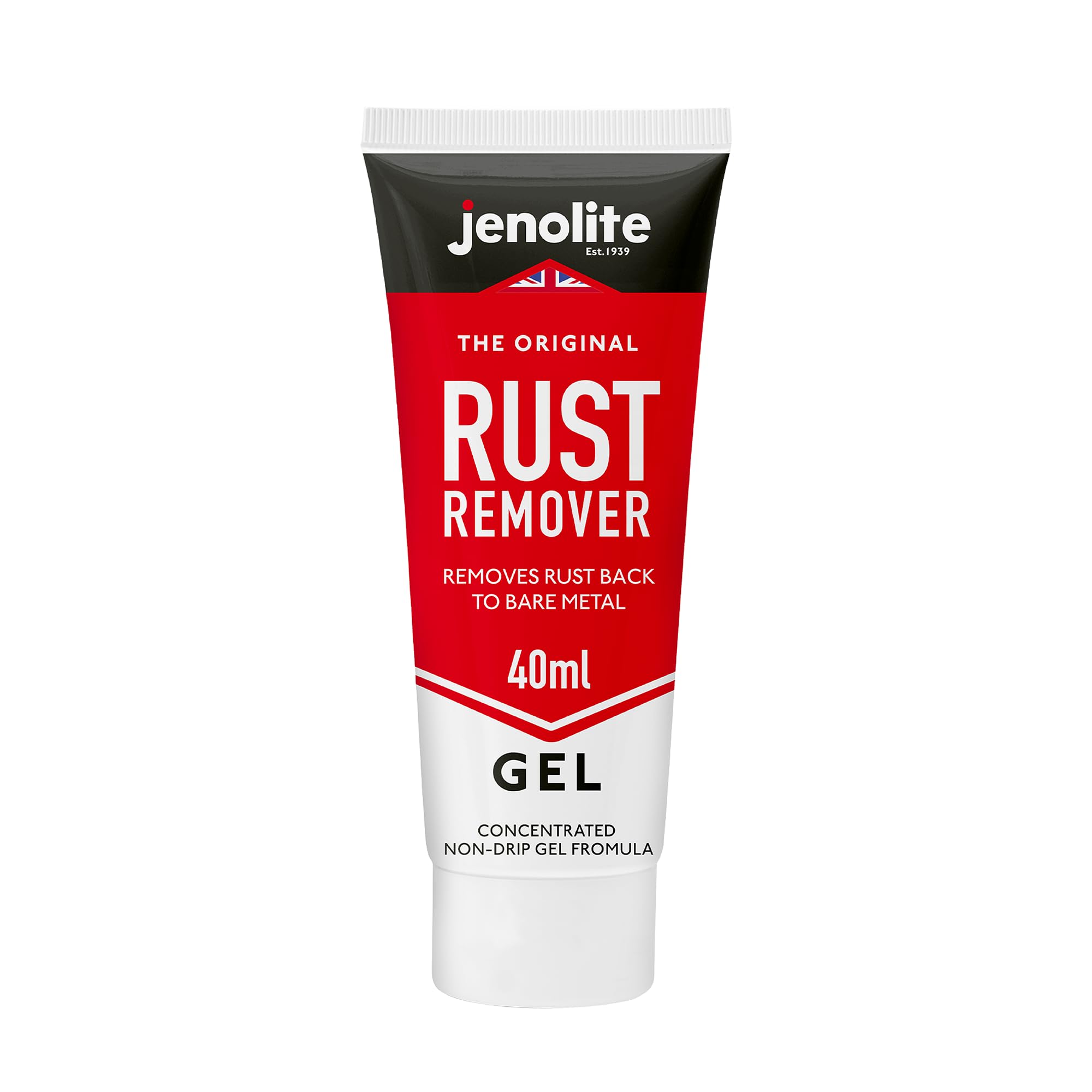 JENOLITE Rust Remover Concentrated Gel | NON-DRIP | Fast Acting Rust Remover | Strips Rust Back to Bare Metal | 40ml
