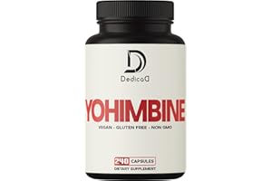 DEDICAD Yohimbine Hcl - 240 Capsules - Yohimbe Supplements for Men & Women - Energy Production, Body Management & Pre-Workout