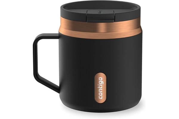 Contigo SnapSeal 14 oz Office Mug | Vacuum-Insulated Stainless Steel Tumbler for Hot Coffee & Tea or Cold Drinks | Spill-Proo