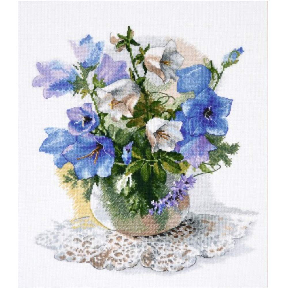 Oven Cross Stitch Kit - Sky-Blue Bellflower