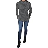 Anne Klein Womens Long Sleeve Dot Print Tunic Top