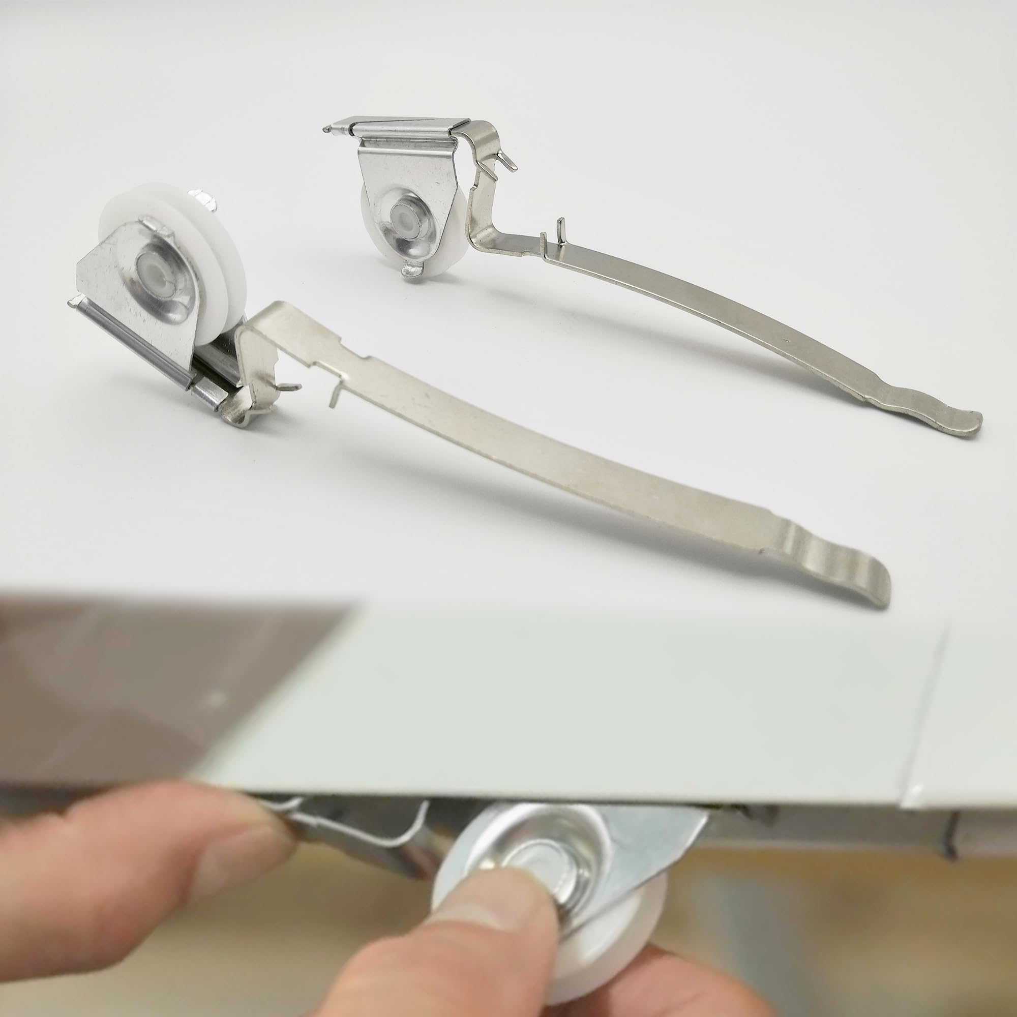 Photo 1 of Upper Sliding Screen Door Roller Assembly Fits Andersen Gliding Screens Part #1997063 (1991 to Present), 1-1/4" Nylon Concaved Wheels, 2 Pack