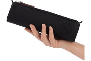 EASTHILL Small Pencil Case Pencil Pouch Stationery Pen Bag Office Supplies for Girls Women-Black