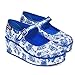 Hot Chocolate Design Chocolaticas Toiles de Jouy Women's Mary Jane Platform