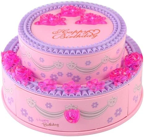 Boite A Bijoux Musicale Intvn Musique Boite De Rangement Gateau D Anniversaire Boite A Musique Porte Bague Miroir Boites A Bijoux Avec Tiroir Pour Filles Rose Amazon Ca Maison Et Cuisine
