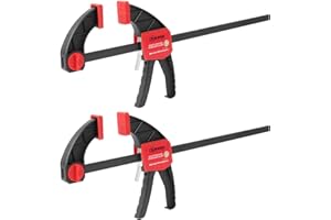 XINQIAO Bar Clamps for Woodworking 12 Inch (2) Wood Clamps Set, Trigger Clamps with 150 lbs, One-Handed Clamp/Spreader for Stable and Reliable Fixing Solutions