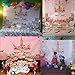 Qian Unicorn Themed Photo Backdrop Birthday Party Background Baby Shower Dessert Table 7x5ft