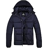 FARVALUE Mens Winter Coats Thicken Puffer Jacket Warm Winter Parka Padded Outwear with Hood