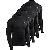 NELEUS 4 Pack Men's Workout Long Sleeve Shirts Compression Dry Fit Muscle Tops