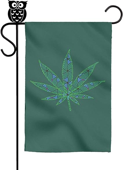 420 Cannabis Kultur Logo Gartenflagge Hof, Urlaub und saisonale