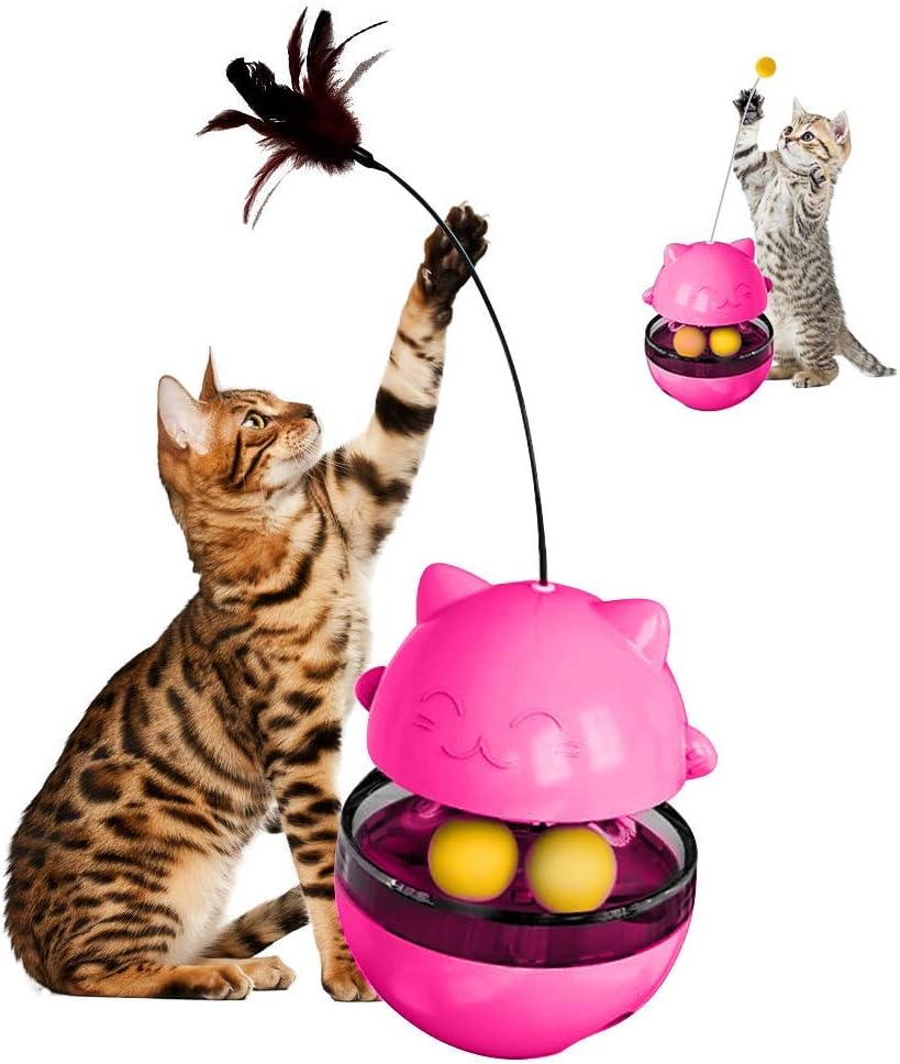Amelia Cat Food Dispenser Tumbler Toy Interactive Training Cat Treat