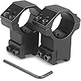 Modkin 1 Inch Dovetail Scope Rings, High Profile Scope Mount for 11 mm Dovetail Rails -2 Pieces (One has Stop pin)
