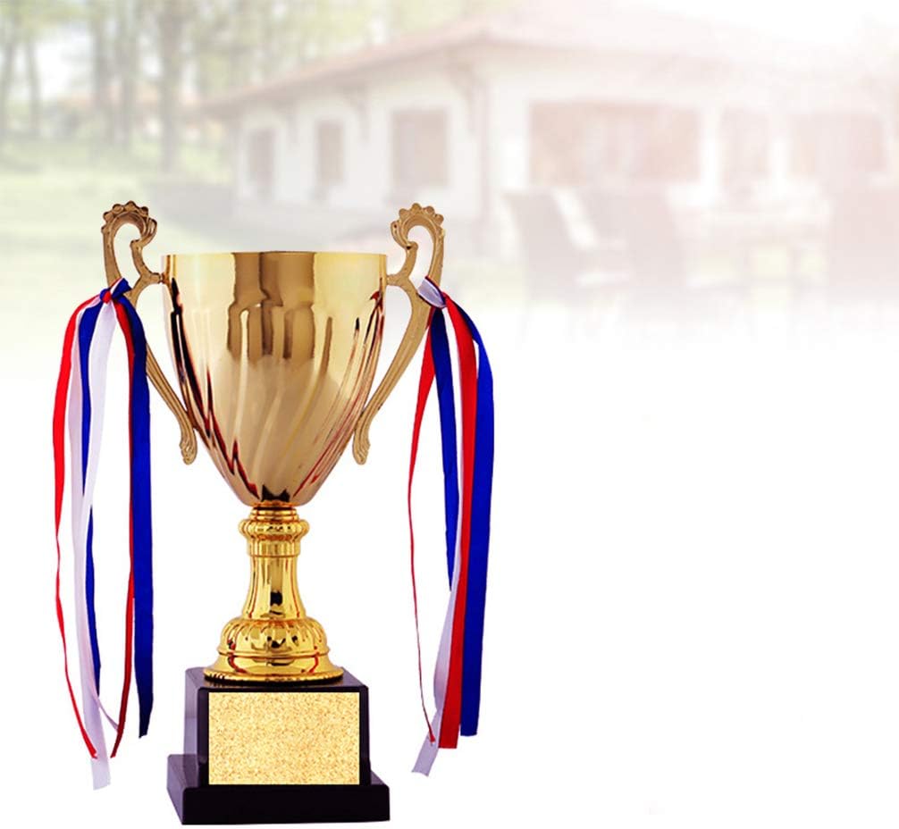 NUOBESTY Gold Award Trophy Metal Trophy Sports Match Trophy School Tournament Honor Competitive Champion Trophy for Sports Competitions Spelling Bees Party Favors - Image 5