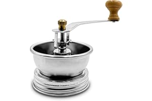 BYTEX Stainless Steel Coffee Grinder Lid Attachment for Regular Mouth Mason Jars - Manual Crank Burr Grinder for Fresh Coffee, Ideal for Camping, Home Barista, Rust Proof Ceramic Mechanism