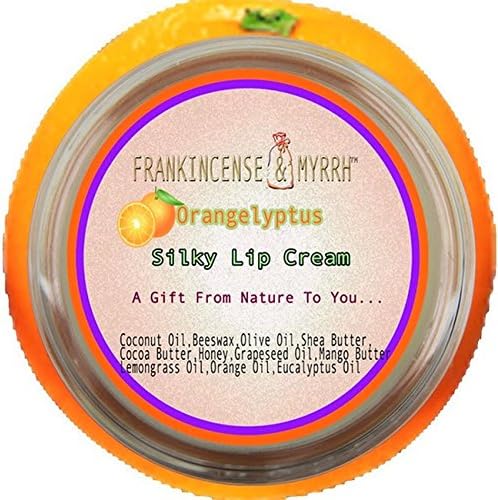 Lip Balm Plumper Gloss 100% Natural Moisturizing Beeswax Treatment For Dry Cracked Chapped Mouth |Orangelyptus By FRANKINCENSE &amp; MYRRH