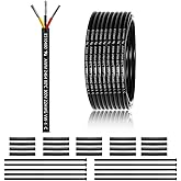 22 Gauge 3 Conductor Electrical Wire 50FT, UL 2464 22 AWG 3 Wire Cable Tinned Copper PVC Stranded 22/3 Core Wire for LED Lighting, Outdoor Low Voltage Extension Cable, Automotive etc.