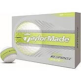 TaylorMade Tour Response Golf Balls, Enhanced 360&deg; ClearPath Alignment, Speed Wrapped Core for Distance and Feel, Pack of 12