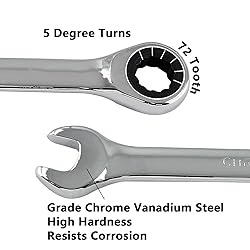 Kyuionty 2 Pcs 8mm Ratcheting Combination