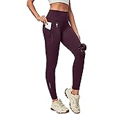 Heathyoga Fleece Lined Leggings Women with Pockets Water Resistant Thermal Leggings Winter Warm Yoga Pants Hiking Running