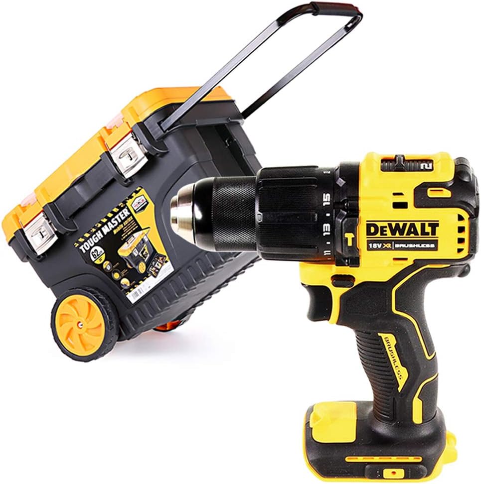 Dewalt DCD709 18v XR Brushless Combi Drill with 24'' Tool Box Chest on