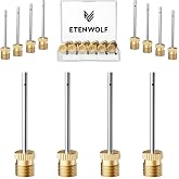ETENWOLF 12 Pack Brass Ball Pump Needles, No Break Heavy Duty Needles | Air Pump Needles for Balls with Storage Case, Compatible with Hand Pump and Electric Pump, Stainless Steel Body
