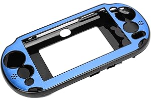 Acouto Aluminum & Plastic Hardshell for 2000 Handheld Game Console - Stylish, Lightweight & Case Red (Blue)